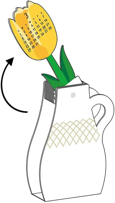 good morning 2026 desk calendar flower 2289