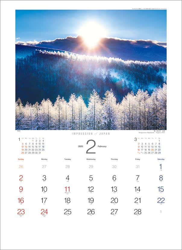 Todan 2025 Wall Calendar Impression of Japan CL25-1064