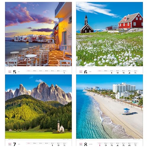 Todan 2027 Wall Calendar Beautiful World Tohan High DX Film 75.1 x 50.4cm TD-566