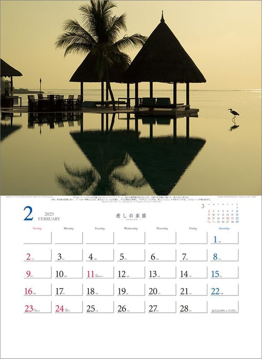 Todan 2025 Wall Calendar Healing Paradise - Kazuyoshi Miyoshi Works Collection CL25-1057