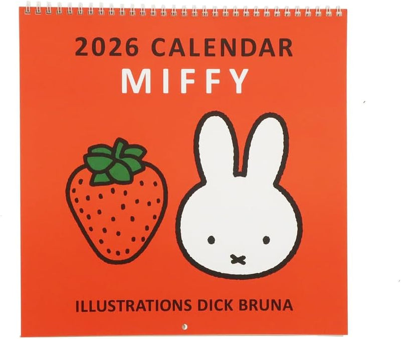 SQUARE Miffy 2026 Wall Calendar Red 30BCA-1