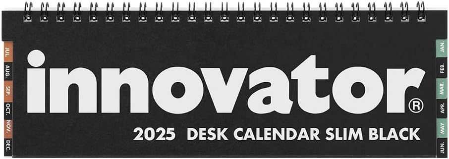 Innovator 2025 Desk Calendar Slim Blakc 31354006