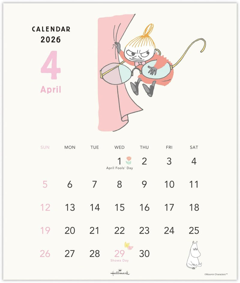 Hallmark Moomin Little My 2026 Wall Calendar Small Vertical Type 845445