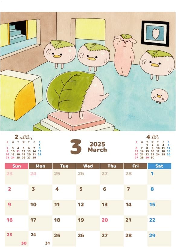Hagoromo Sukiusagi 2025 Desk Calendar CL25-0122