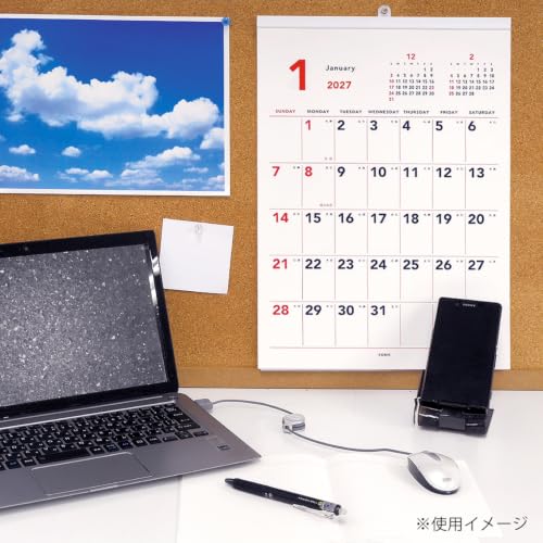 M-PLAN 2027 Cubics Wall Calendar A3 Basic 204110-01-75