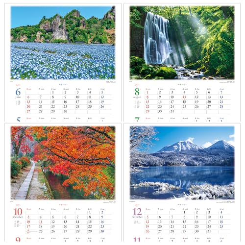 Todan 2027 Wall Calendar The Fragrance of the Four Seasons (Perforated 2-Month) 60.8 x 42.5cm TD-702