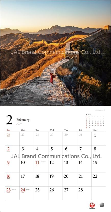 JAL 'A WORLD OF BEAUTY' (Normal Size) 2025 Wall Calendar CL25-1132