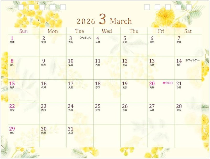 Midori 2026 Desk Calendar M Country Time Floral Pattern 31364006