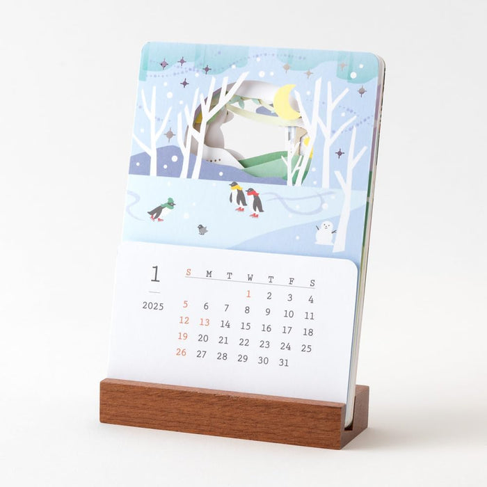 Midori 2025 Desk Calendar Seasonal Views Calendar -  Scenic Design 31321006