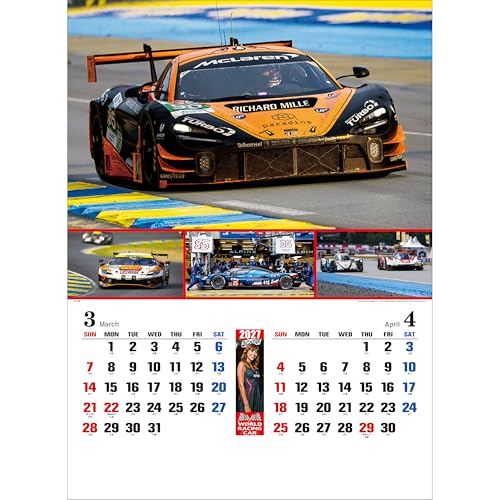 Todan 2027 Wall Calendar World Racing Car 60.8 x 42.5cm TD-768