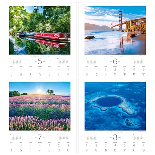 Todan 2027 Wall Calendar Impression of the World 59.8 x 42.5cm TD-30651