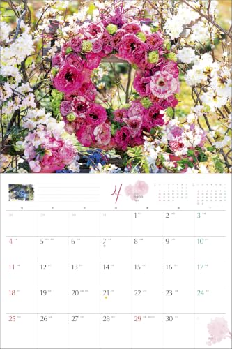 Orange Page Flower Calendar 2027 Wall Calendar