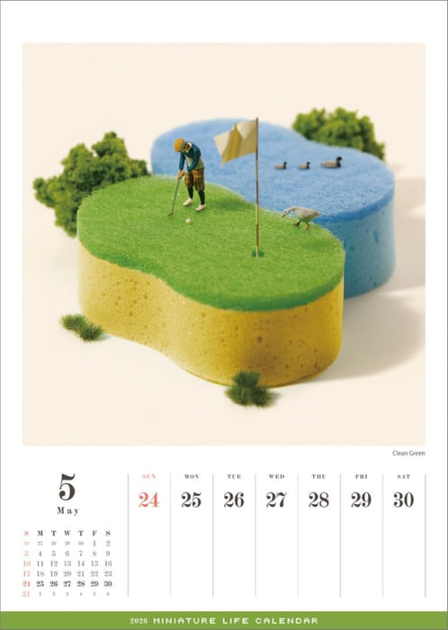 Hagoromo MINIATURE LIFE CALENDAR (International Edition) 2026 CL25-0466W