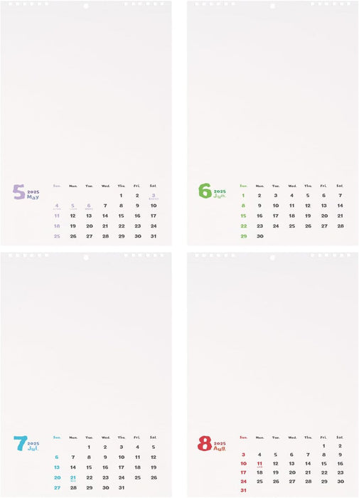 maruman Sketch Calendar 2025 Wall Calendar