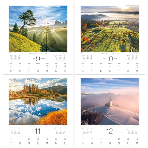 Todan 2027 Wall Calendar Impression of the World 59.8 x 42.5cm TD-30651