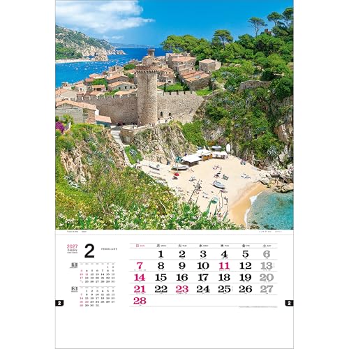 Todan 2027 Wall Calendar Beautiful World Tohan High DX Film 75.1 x 50.4cm TD-566
