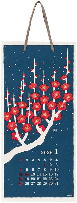 Midori 2026 Wall Calendar Washi Calendar S Floral 31384006