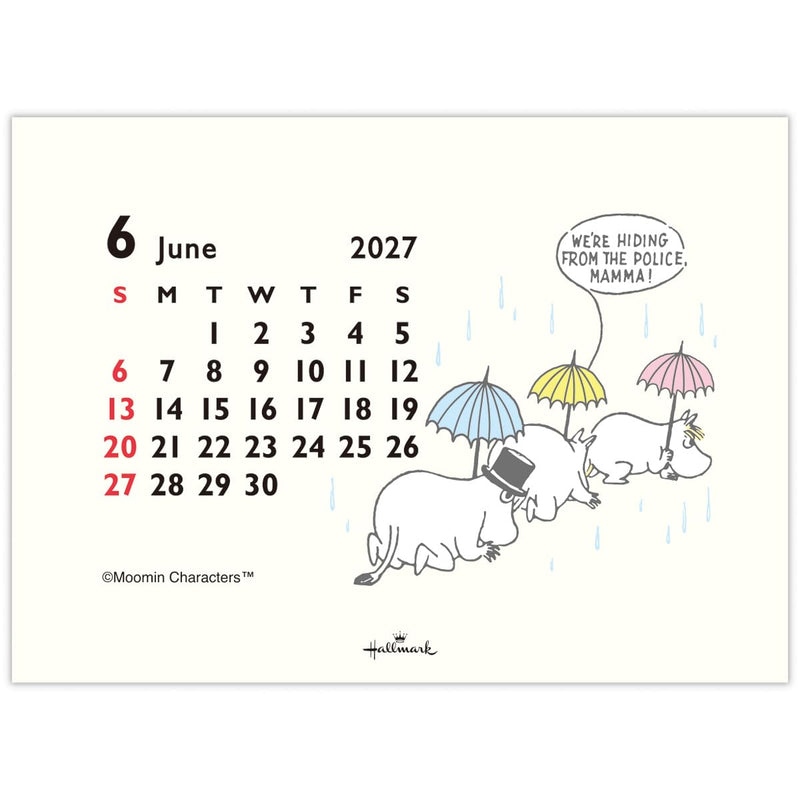Hallmark Moomin Little My 2027 Desk Calendar Memo 853495