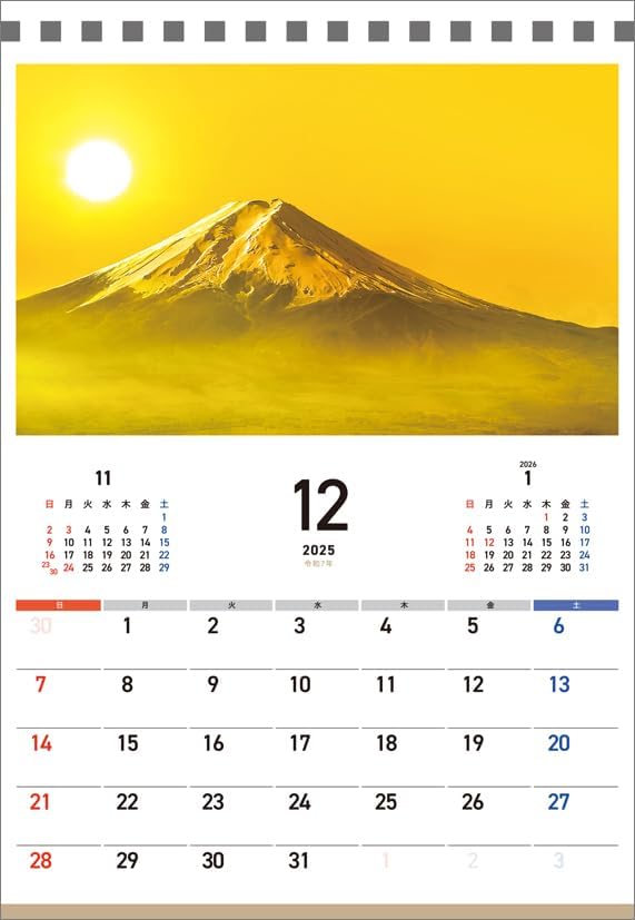 Hagoromo Charity Calendar Seasonal Mt. Fuji 2025 Desk Calendar CL25-0691