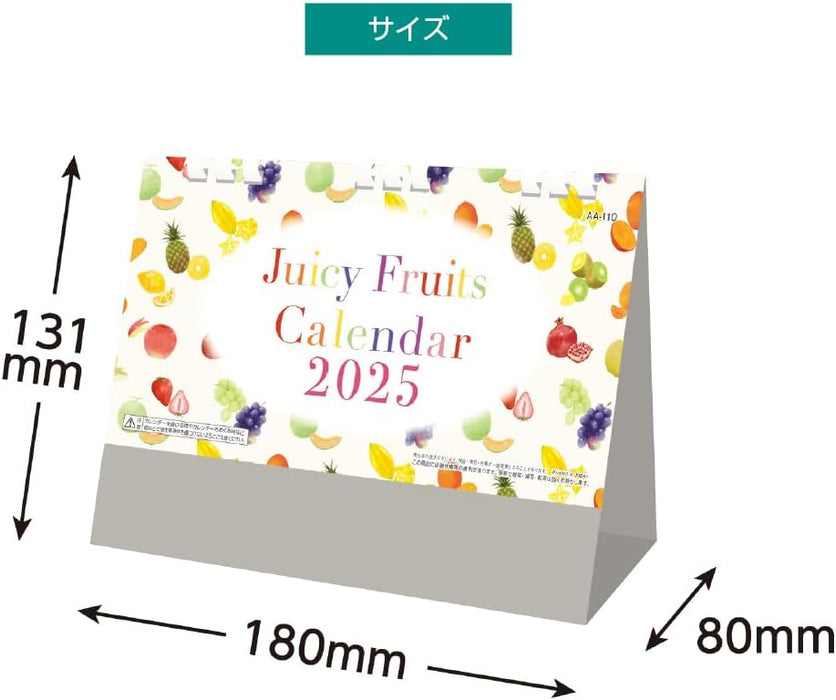 King Corporation 2025 Desk Calendar Juicy Fruits Calendar 131 x 180mm KC10041