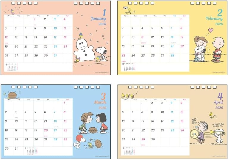 Sun-Star Stationery Snoopy 2026 Desk Calendar PEANUTS Snoopy S8521565