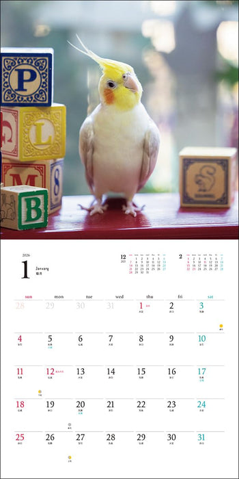 2026 Cockatiel Calendar