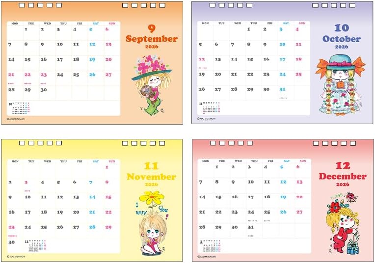 Sun-Star Stationery Ado Mizumori 2026 Desk Calendar Ado Mizumori S8521573