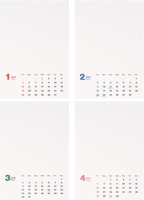 maruman Sketch Calendar 2025 Wall Calendar