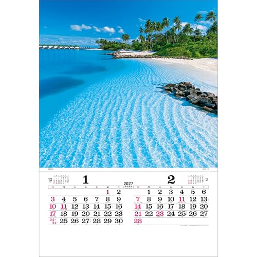 Todan 2027 Wall Calendar Marine Blue Tohan DX Film 75 x 50.4cm TD-527