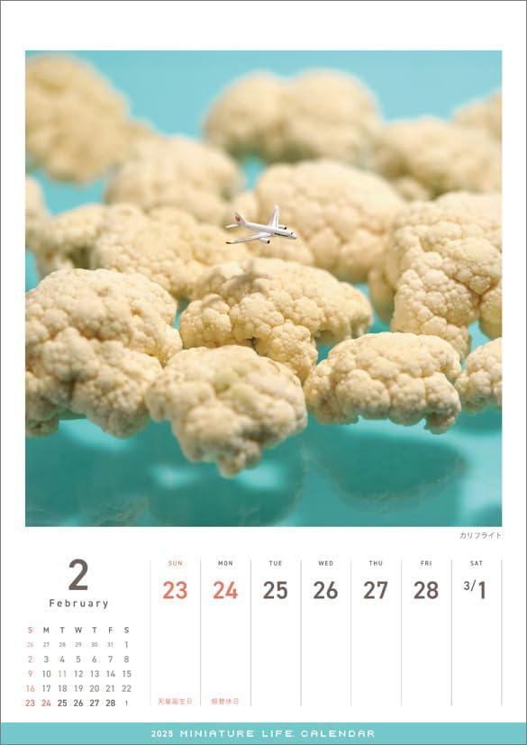 Hagoromo MINIATURE LIFE CALENDAR 2025 Wall Calendar CL25-0466