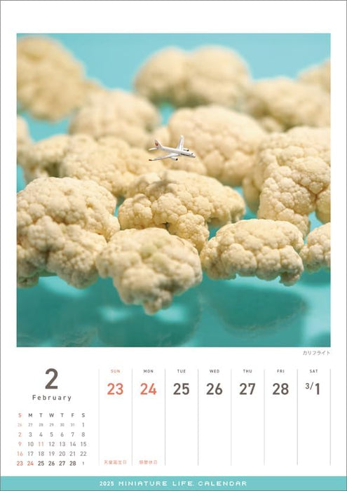 Hagoromo MINIATURE LIFE CALENDAR 2025 Wall Calendar CL25-0466