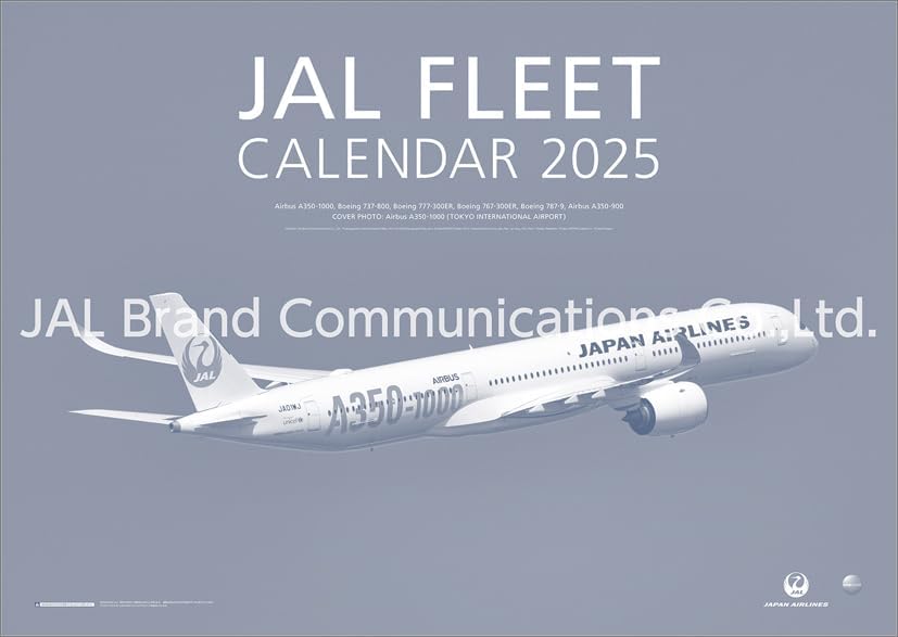 JAL 'FLEET' (Large Size) 2025 Wall Calendar CL25-1134