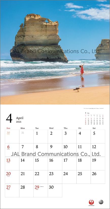 JAL 'A WORLD OF BEAUTY' (Normal Size) 2025 Wall Calendar CL25-1132