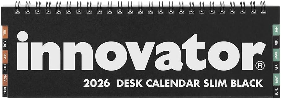 Innovator 2026 Desk Calendar Slim Black 31401006