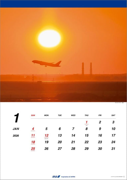 ANA '787' 2026 Wall Calendar CL26-1160