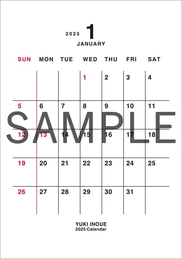 Yuki Inoue 2025 Desk Calendar CL25-0312