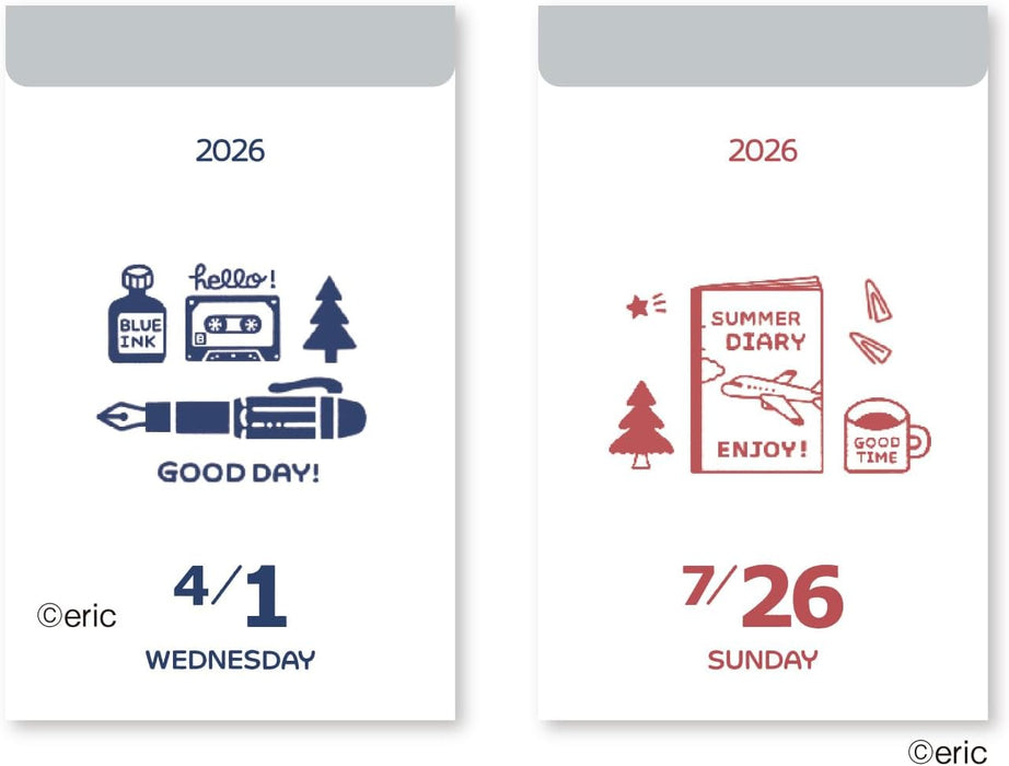 New Japan Calendar 2026 Page-A-Day Calendar eric NK4400