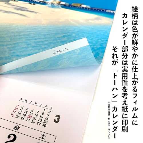 Todan 2027 Wall Calendar Beautiful World Tohan High DX Film 75.1 x 50.4cm TD-566