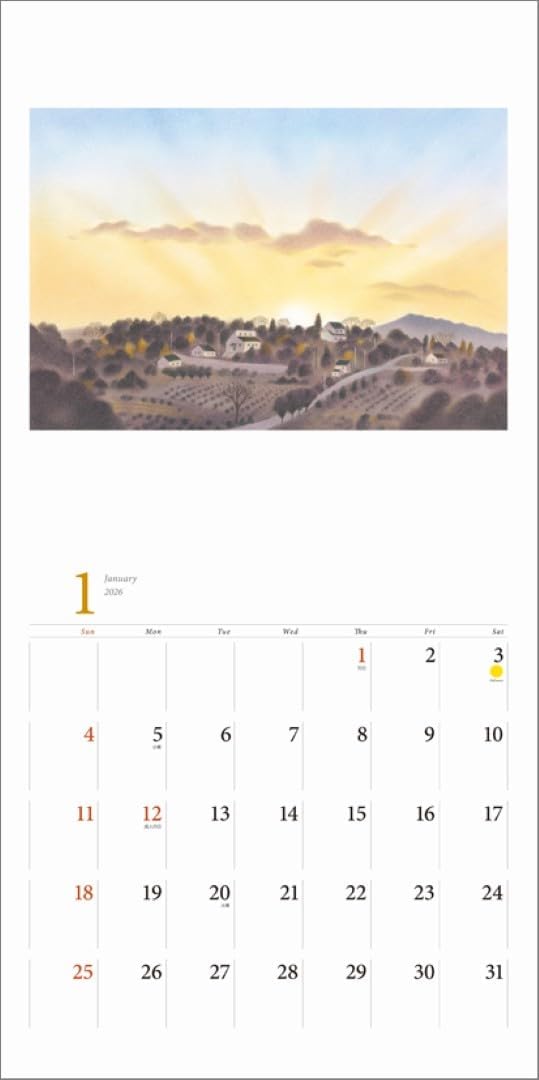 KS Hanbai Wall Calendar Ken Kuroi 2026 Calendar CL25-0497
