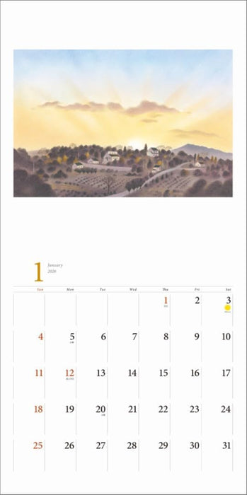 KS Hanbai Wall Calendar Ken Kuroi 2026 Calendar CL25-0497