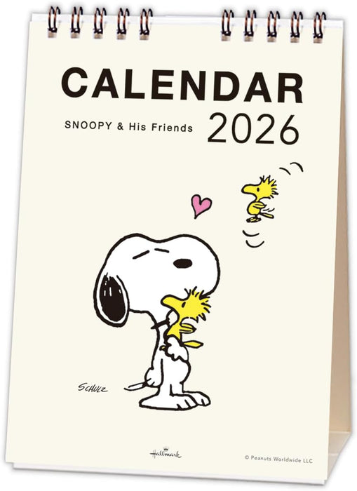 Hallmark Snoopy 2026 Desk Calendar Vertical Type 845599