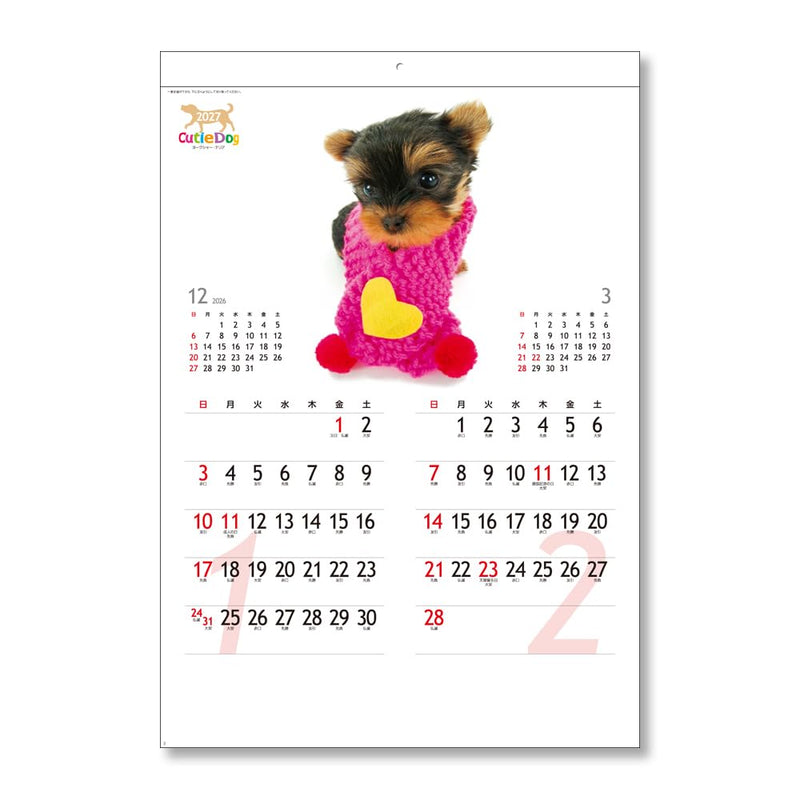 Eco Wall Calendar 2027 2-Month View Double B5 Size E93