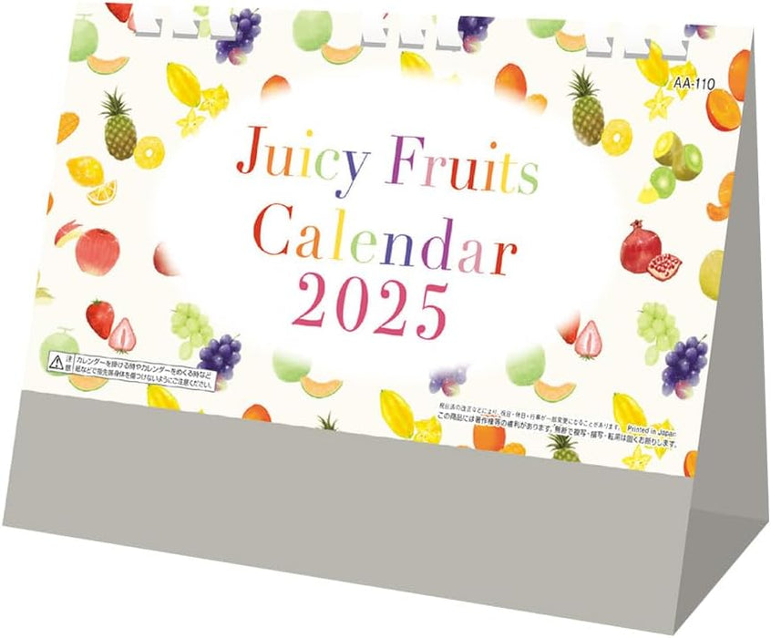 King Corporation 2025 Desk Calendar Juicy Fruits Calendar 131 x 180mm KC10041