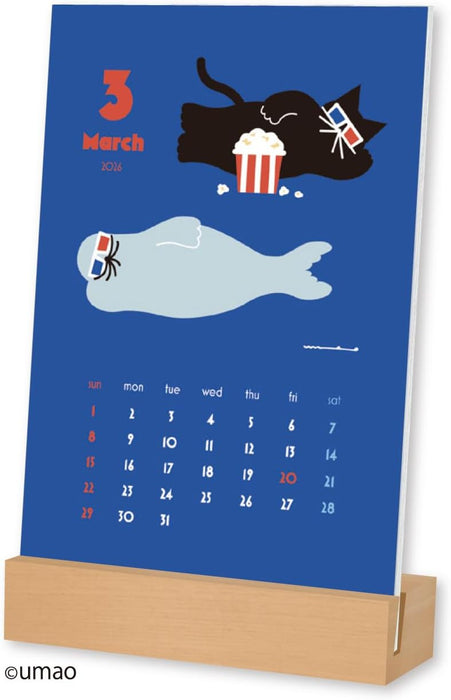 New Japan Calendar 2026 Desk Calendar umao NK4230