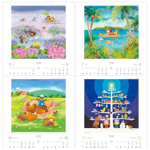Todan 2027 Wall Calendar Etsuko Kotani Fairy Tale Art Book 53.5 x 38cm TD-927