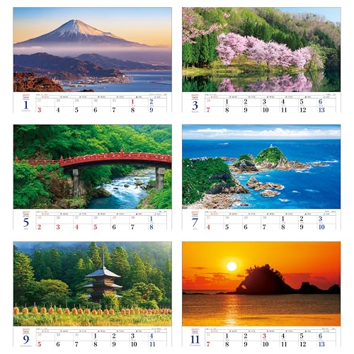 Todan 2027 Wall Calendar Beautiful Japan 52.7 x 38cm TD-900