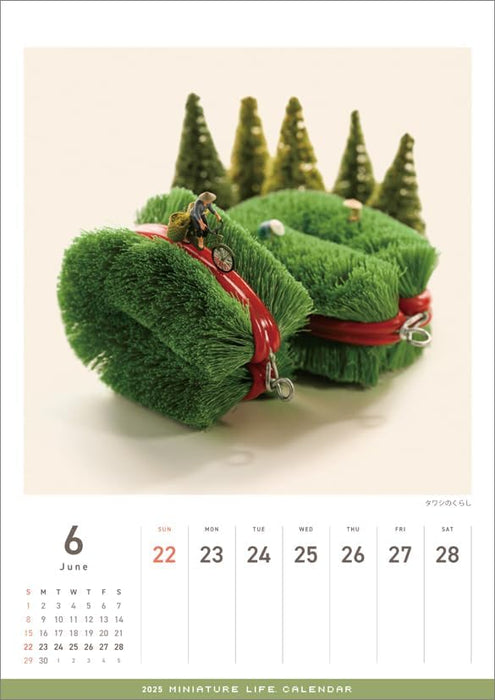 Hagoromo MINIATURE LIFE CALENDAR 2025 Wall Calendar CL25-0466