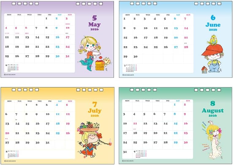 Sun-Star Stationery Ado Mizumori 2026 Desk Calendar Ado Mizumori S8521573
