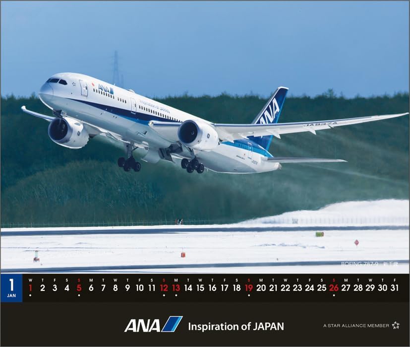 ANA '787' 2025 Desk Calendar CL25-1159