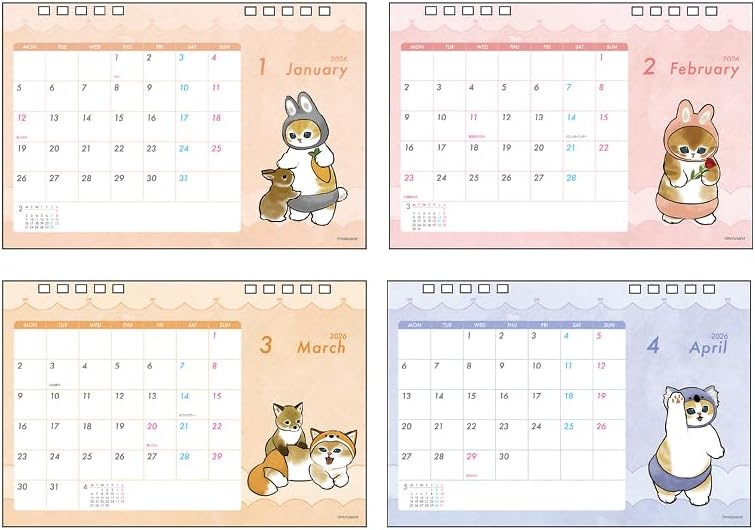 Sun-Star Stationery mofusand 2026 Desk Calendar mofusand S8521638